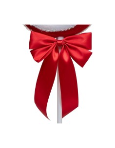 Decorazione pendente ciuccio di Natale rosso e bianco 52cm con fiocco in raso - La magia di Natale a casa tua 2
