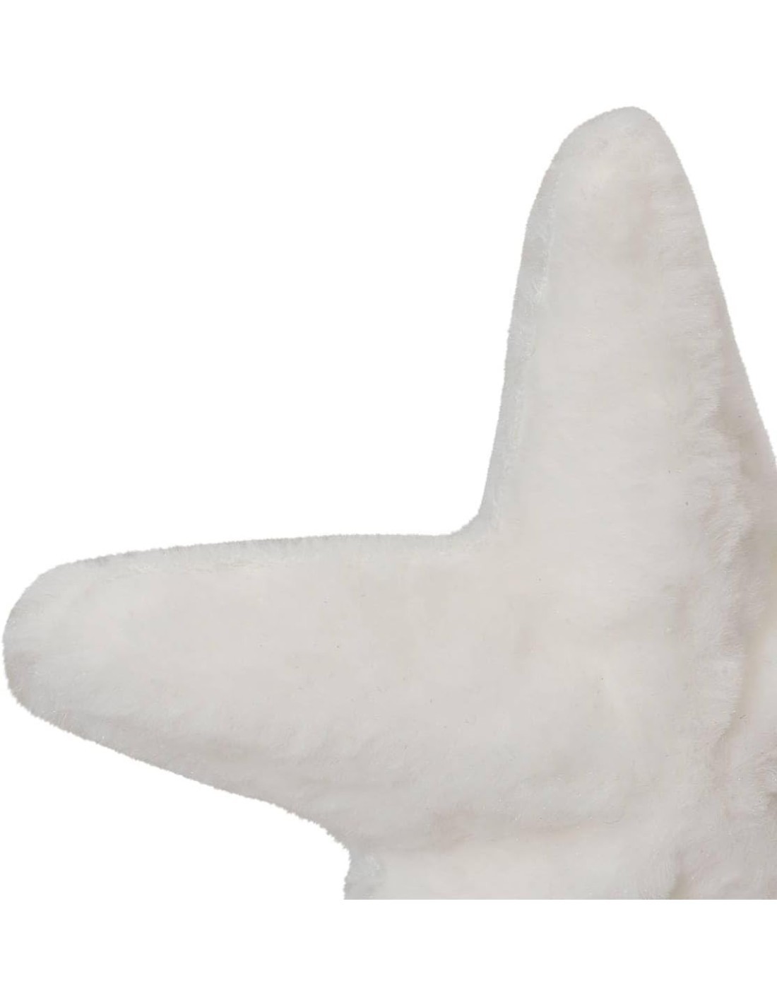 Decorazione puntale stella di Natale 20cm in peluche bianco - La magia di Natale a casa tua