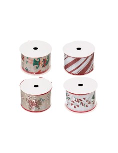 Decorazione rotolo nastro di Natale 300cm assortito 50mm Feeric Lights & Christmas - La magia di Natale a casa tua