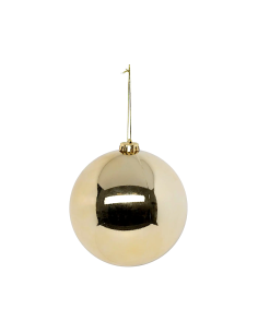 Decorazione sfera di Natale 15cm in plastica dorata - La magia di Natale a casa tua