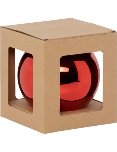 Decorazione sfera di Natale 15cm in plastica rossa - La magia di Natale a casa tua 2