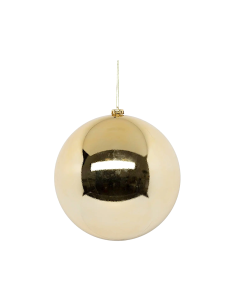 Decorazione sfera di Natale 25cm in plastica dorata - La magia di Natale a casa tua