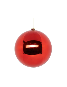 Decorazione sfera di Natale 25cm in plastica rossa - La magia di Natale a casa tua