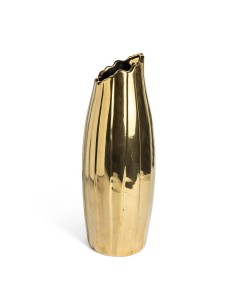 VASO, DRAPPEGGIO, PORTAFIORI, H44,5CM, DORATO, CERAMICA, ARREDO CASA