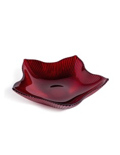 CIOTOLA, STELLA, ROSSA, VETRO, 21 CM, DECORAZIONE, TAVOLA, CASA, FESTE