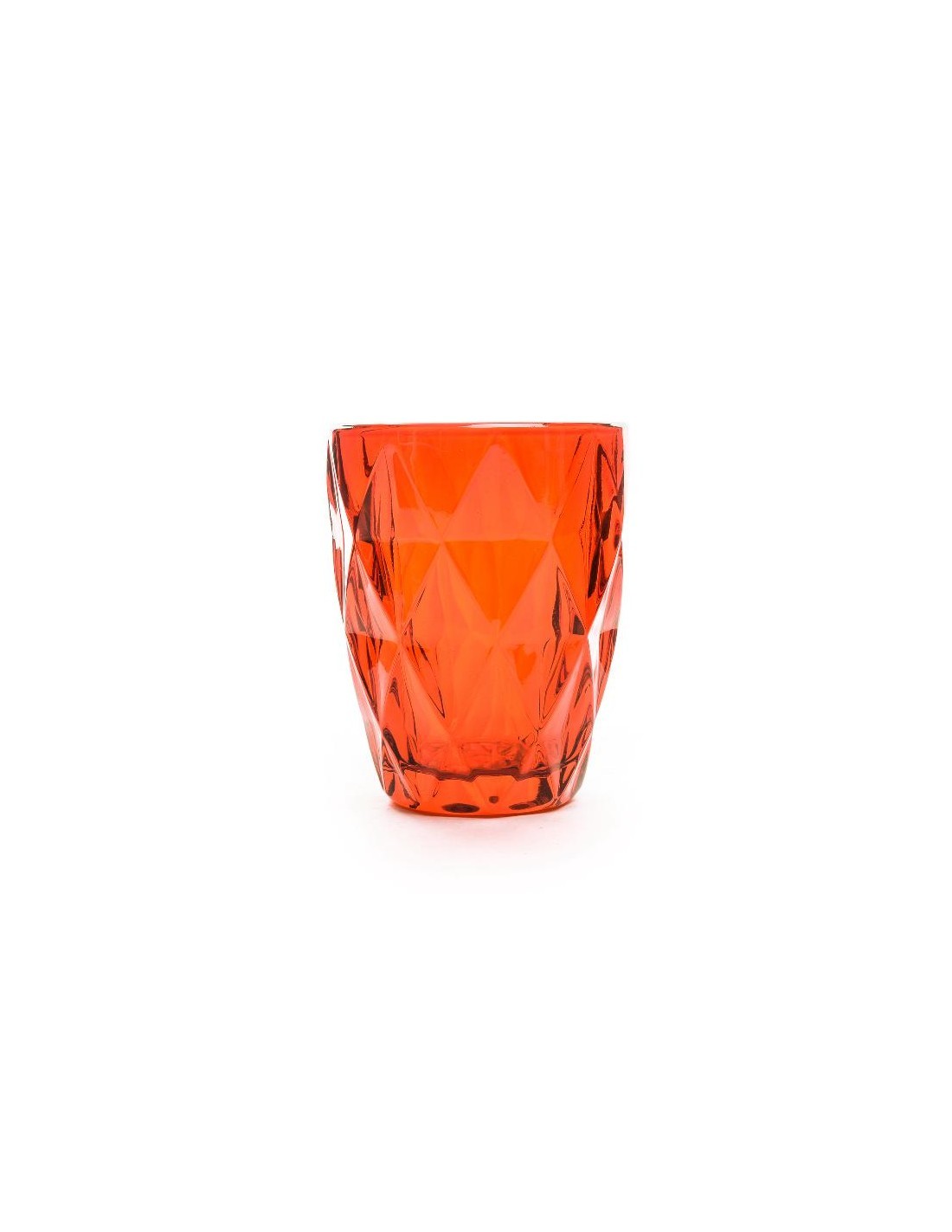 SET, 6 BICCHIERI, VETRO, ROSSO, 210 ML, TAVOLA, CASA, BEVANDE, FESTE