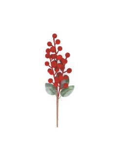 PICK, FLOCCATO, ROSSO, POLISTIROLO, PLASTICA, 40CM, DECORAZIONE, NATALIZIA, CASA