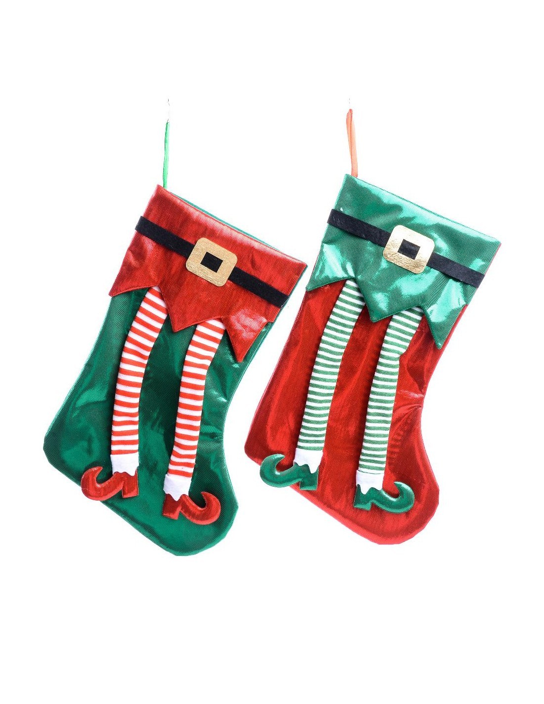 CALZA, FOLLETTO, TESSUTO, 24X38CM, ASSORTITO, DECORAZIONE, NATALIZIA, CASA, FESTA