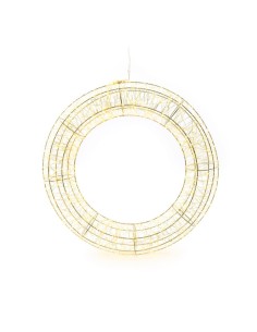 CORONA, METALLO, DIAM.48CM, 1440, LUCI, LED, DECORAZIONE, NATALIZIA, CASA, FESTA