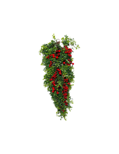 Decorazione tralcio di Natale con bacche e foglie H80cm in PVC - La magia di Natale a casa tua