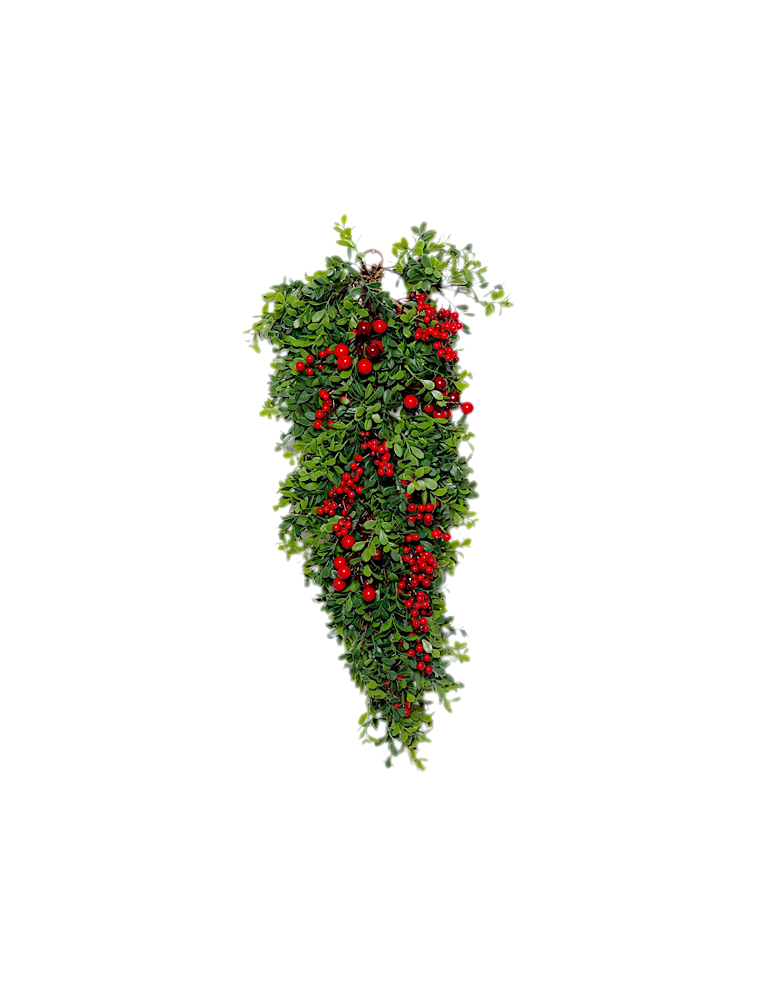 Decorazione tralcio di Natale con bacche e foglie H80cm in PVC - La magia di Natale a casa tua