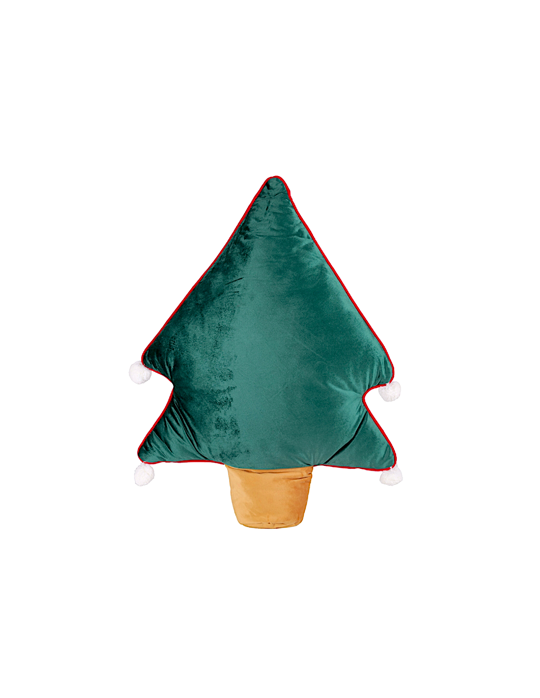 Decorazione cuscino di Natale a forma di albero verde H60cm in poliestere - La magia di Natale a casa tua