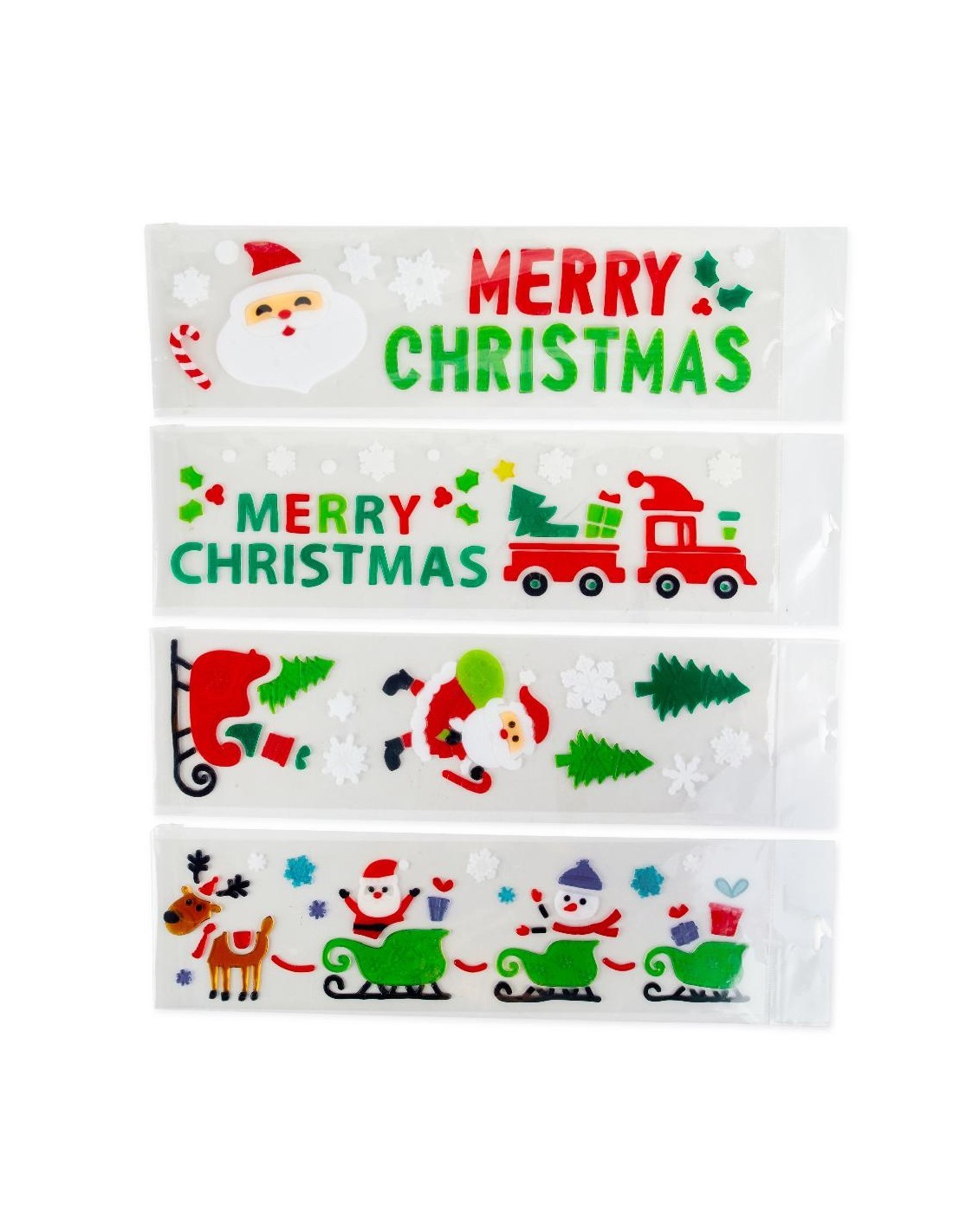 decorazione gel finestre natalizio 15x55 cm assortito