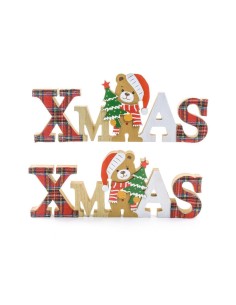 decorazione scritta in legno 29,5x11,5 cm assortita