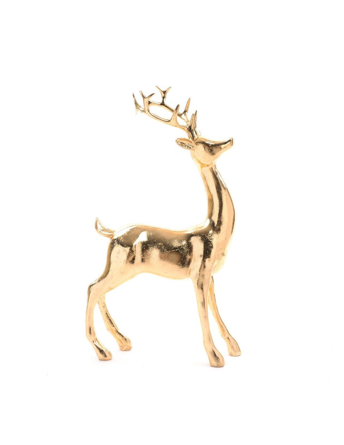 renna in resina oro 28x10x46 cm