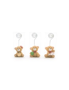 segnaposto orsetto in resina h10 cm assortito