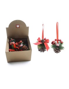 pendente pigna decorata 8x8x9 cm assortito