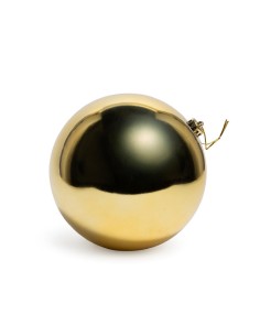 sfera dorata lucida in plastica 25 cm