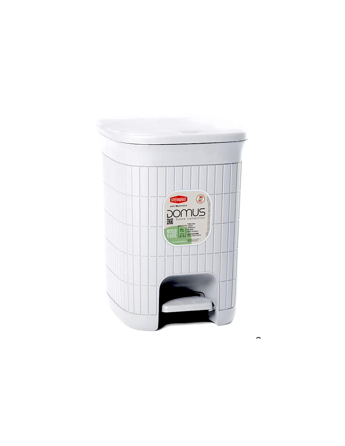 DOMUS PATTUMIERA BIANCO 20LT CON PEDALE
