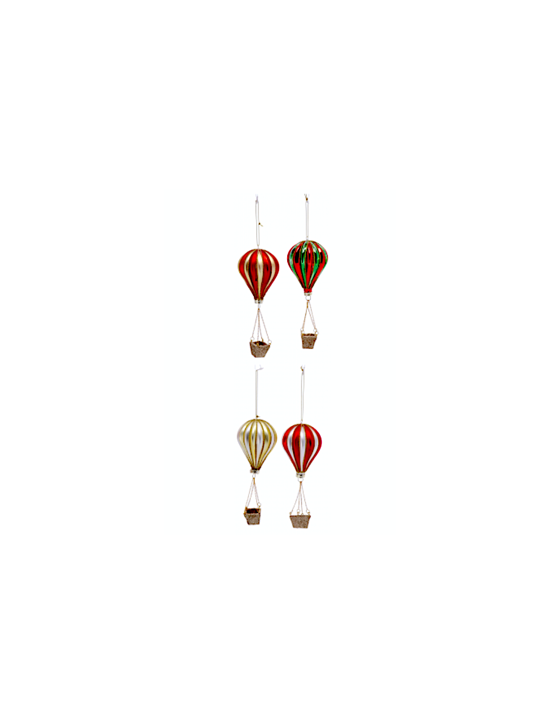 PENDENTE MONGOLFIERA 114996 VETRO 8X19CM ASSORTITO