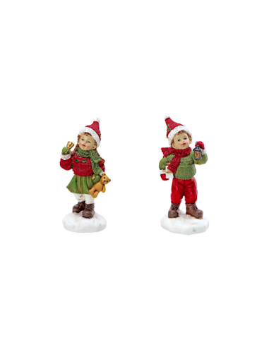 DECORAZIONE BIMBO 107144 RESINA ASSORTITO 8X7X17CM