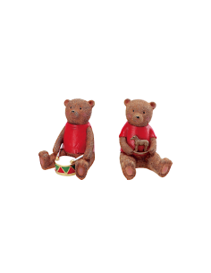 DECORAZIONE ORSO 107149 RESINA ASSORTITO 11X10X14CM