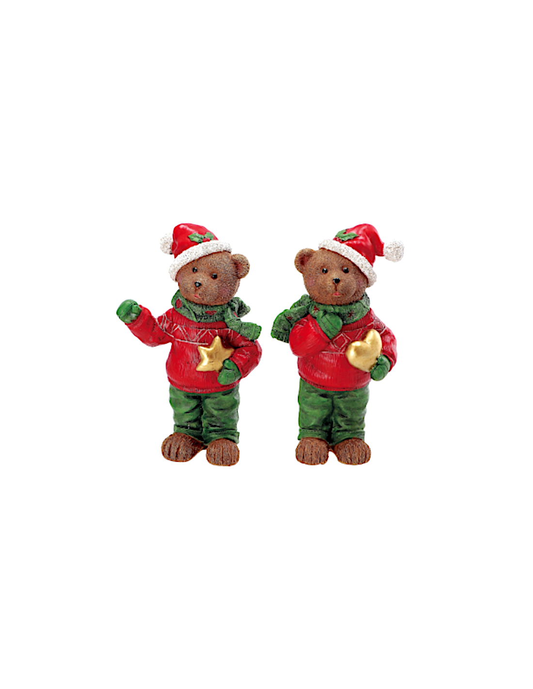 DECORAZIONE ORSO 107153 RESINA ASSORTITO 12X8X21CM