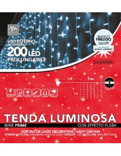 TENDA SUPERFLASH 200 LED BIANCO FREDDO DA ESTERNO