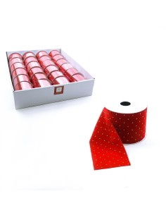 NASTRO ROSSO IN TESSUTO 270X6,3CM BRILLANTINI