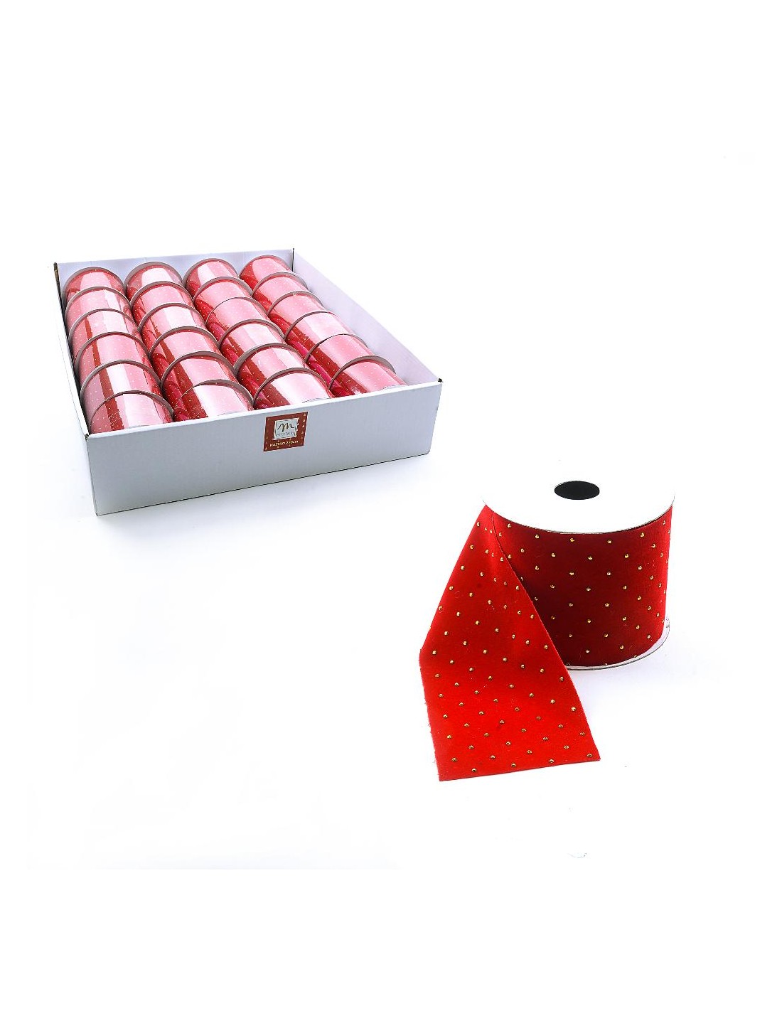 NASTRO ROSSO IN TESSUTO 270X6,3CM BRILLANTINI