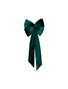 Decorazione fiocco di Natale 70x180cm verde in velluto - La magia di Natale a casa tua
