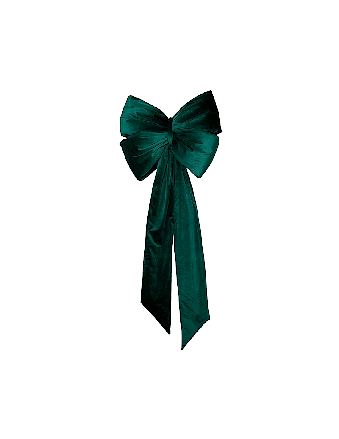 Decorazione fiocco di Natale 70x180cm verde in velluto - La magia di Natale a casa tua