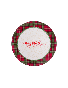 Decorazione piatto di Natale 40cm Merry Christmas in PVC - La magia di Natale a casa tua