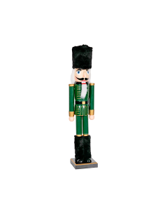 Decorazione schiaccianoci di Natale H61cm verde in legno - La magia di Natale a casa tua