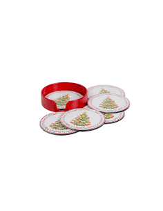 Set 6 sottobicchieri di Natale albero in PVC - La magia di Natale a casa tua
