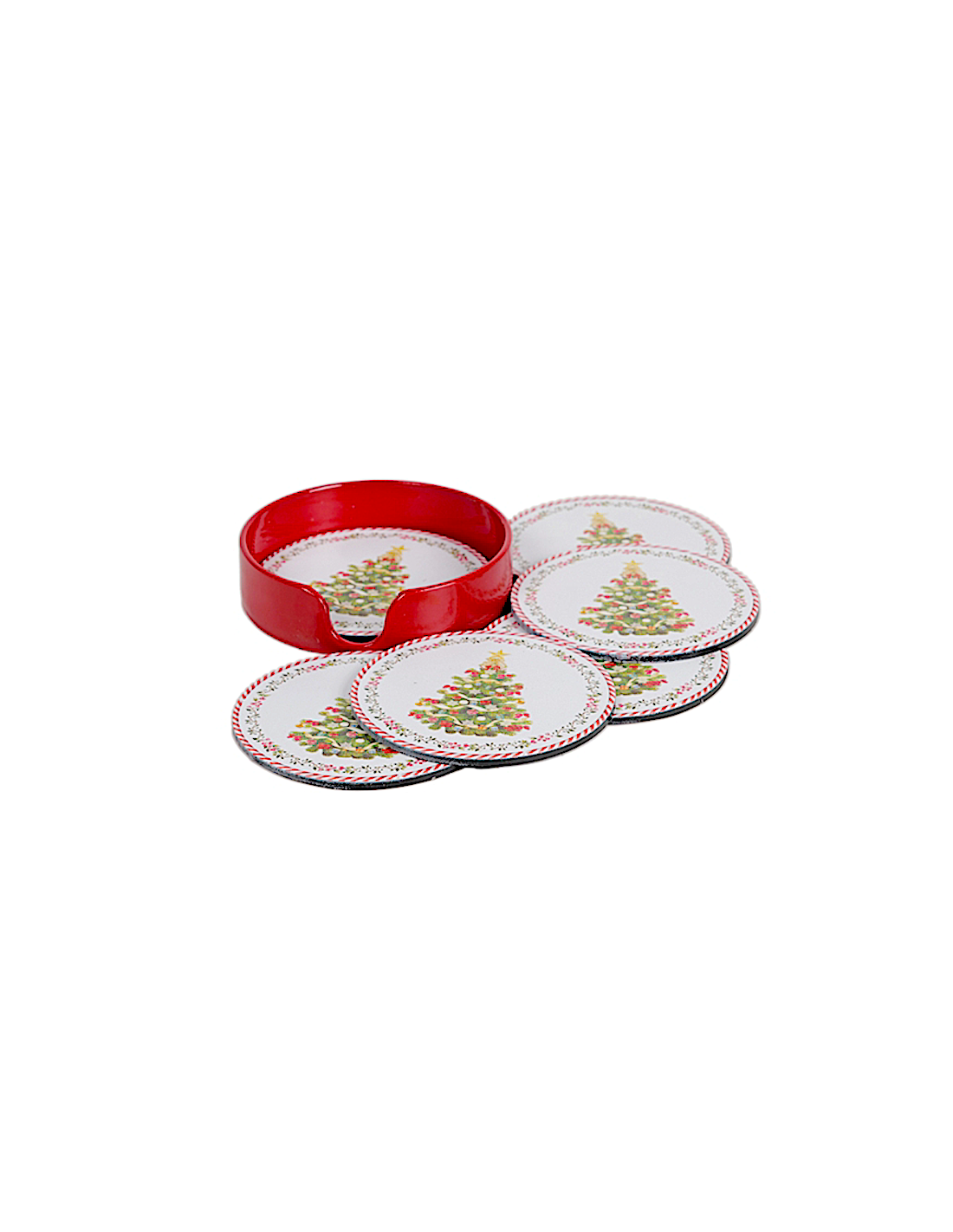 Set 6 sottobicchieri di Natale albero in PVC - La magia di Natale a casa tua