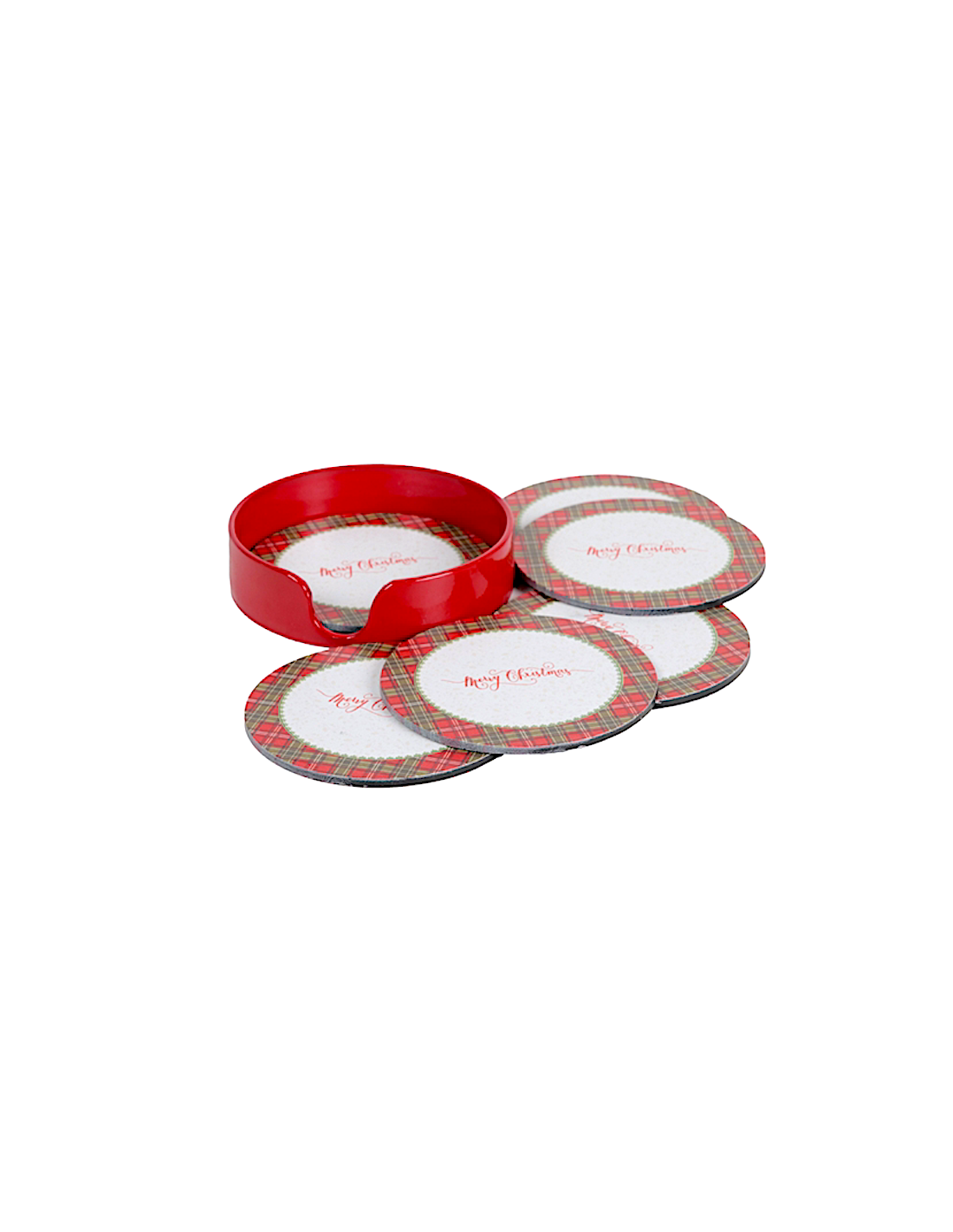 Set 6 sottobicchieri di Natale Merry Christmas in PVC - La magia di Natale a casa tua