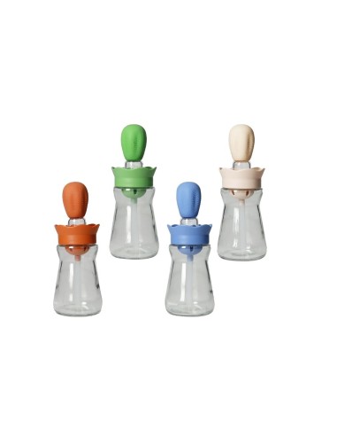 oliera in vetro Brandani con dosatore e pennello colori assortiti