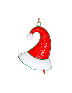 Decorazione pendente di Natale cappello 22x11x27cm metallo - La magia di Natale a casa tua
