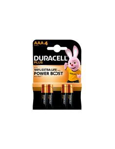 DURACELL PLUS BLISTER 4 PILE AAA POWERBOOST