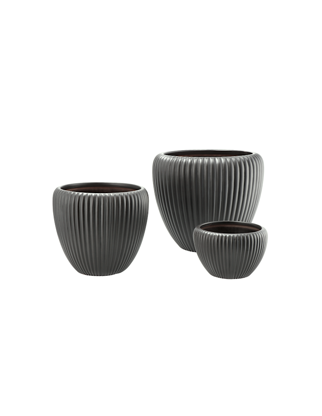 VASO 115968 3 MIS LEYS ANTRACITE 30X26CM CERAMICA
