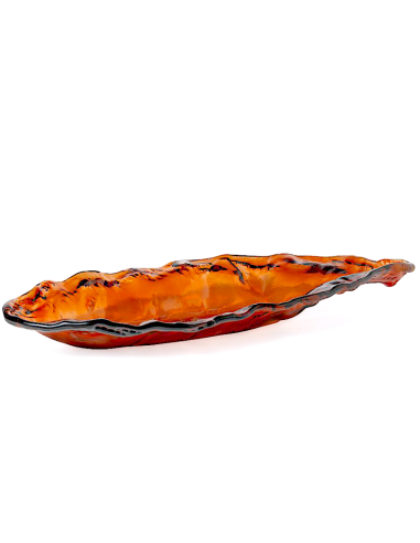 CENTROTAVOLA 33218 VITRO 54X20X6CM VETRO AMBRA