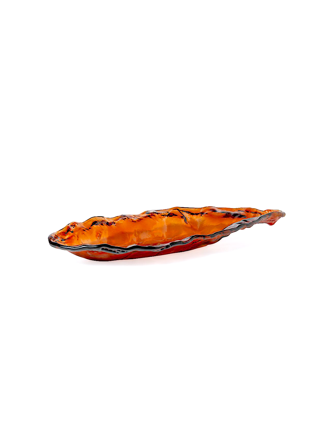 CENTROTAVOLA 33218 VITRO 54X20X6CM VETRO AMBRA