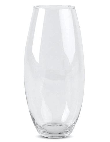 VASO 48129 VETRO 11,5X37CM TRASPARENTE