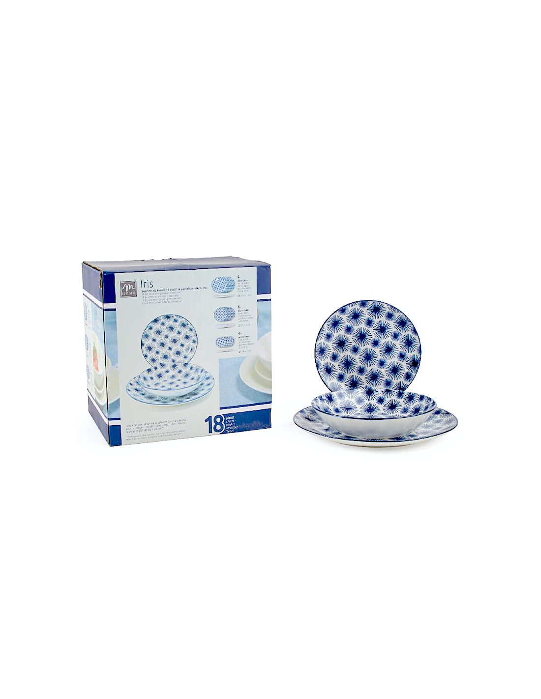 SERVIZIO TAVOLA 01934 IRIS 18PZ PORCELLANA