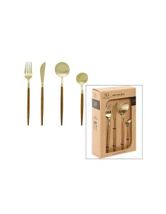 SERVIZIO 24 POSATE 203494 IDA ORO MANICO LEGNO