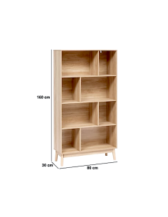 LIBRERIA 193656 ABANA 8 SCOPARTI 80X30X160CM BEIGE