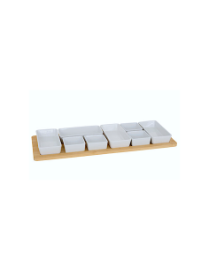 SET APERITIVO 207204 8 CIOTOLE CON VASSOIO BAMBOO