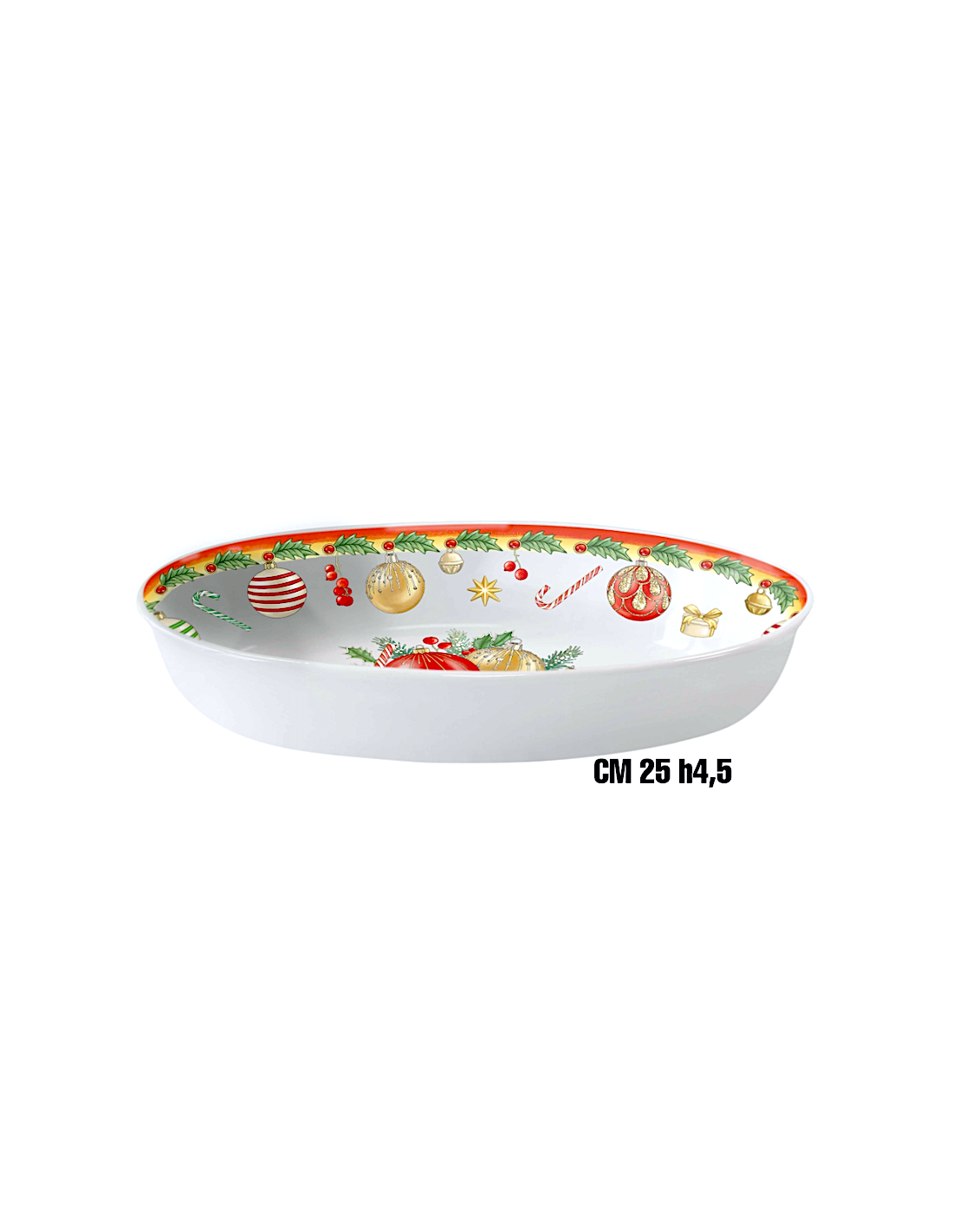 PALLINE DI NATALE OVALINO FONDO 25CM