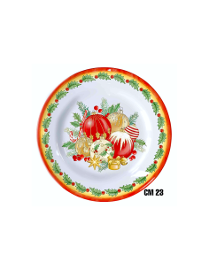 PALLINE DI NATALE PIATTO PIANO 23CM